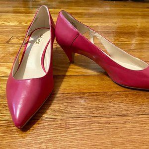 Nine West Hot Pink Kitten Heels